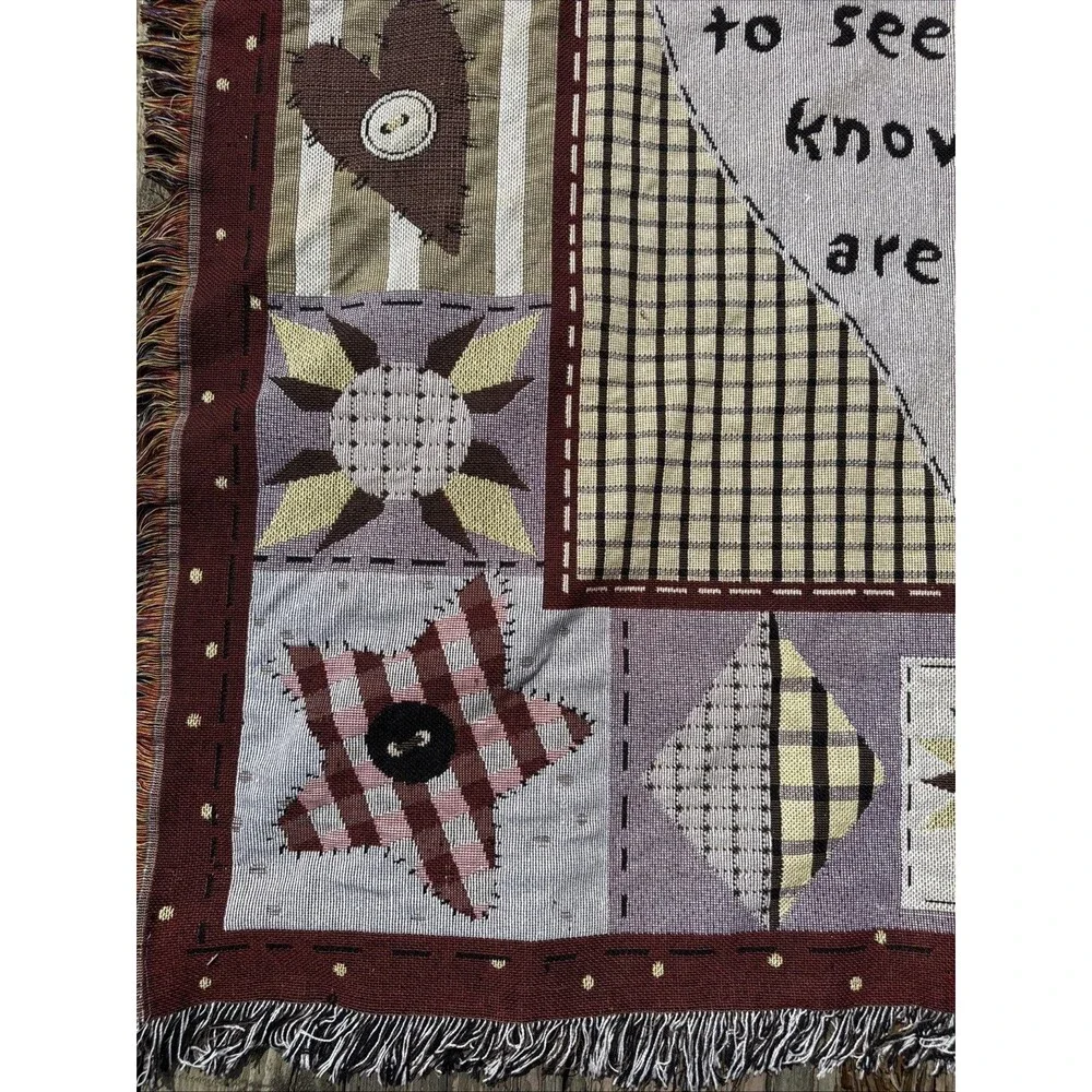 48” X 58” Good Friends Are Like Angels  Throw Blanket Tapestry With Tags